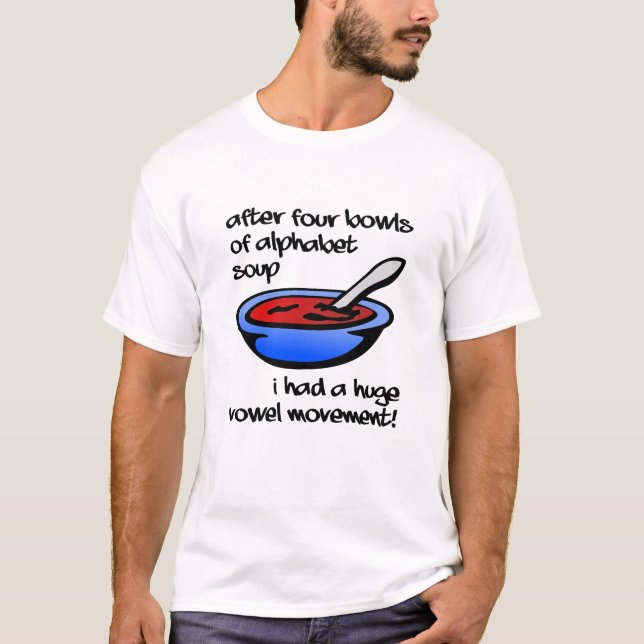 Vowel Movement Funny Tshirt (Front)