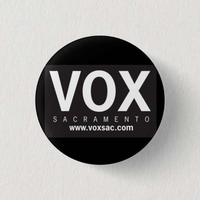 VOX_LogoBLK_HR 3 Cm Round Badge (Front)