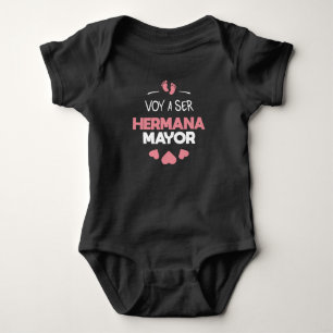 Voy a ser hermana mayor baby bodysuit