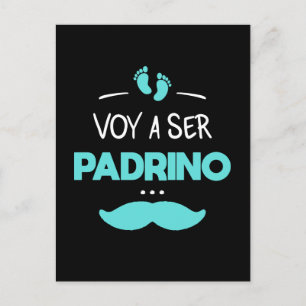 Voy a ser padrino postcard