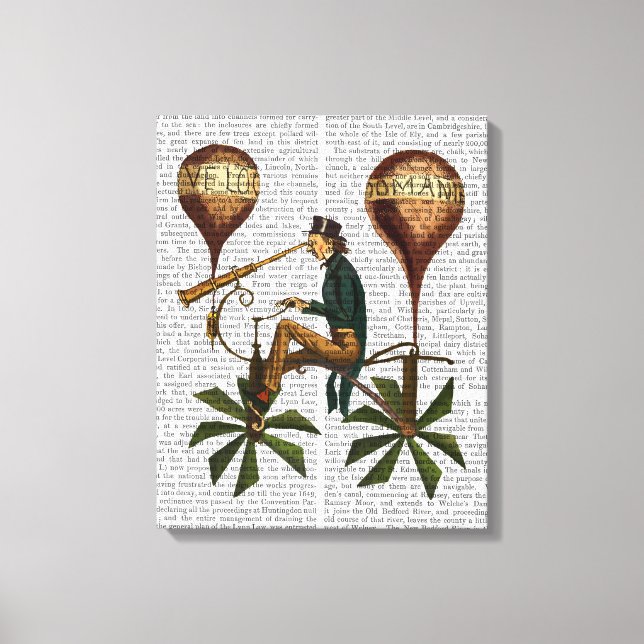 Voyage A La Lune Hot Air Balloon Canvas Print (Front)