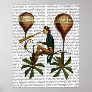 Voyage A La Lune Hot Air Balloon Poster