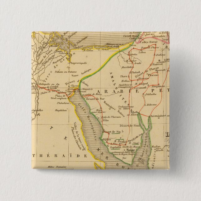 Voyage des Israelites depuis leur sortie d'Egypte 15 Cm Square Badge (Front)
