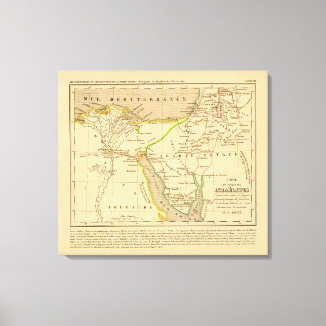 Voyage des Israelites depuis leur sortie d'Egypte Canvas Print (Front)