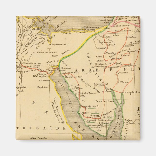 Voyage des Israelites depuis leur sortie d'Egypte Magnet (Front)