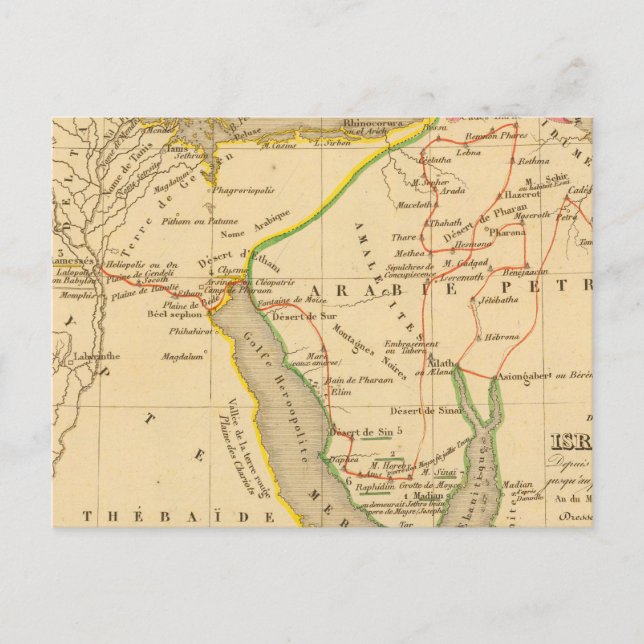 Voyage des Israelites depuis leur sortie d'Egypte Postcard (Front)