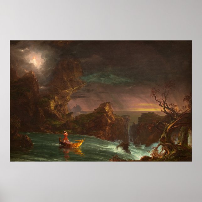 Voyage of Life: Manhood (1842) — Thomas Cole Poster (Front)