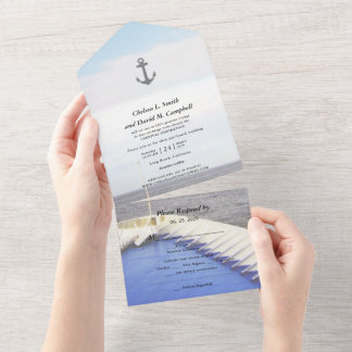 ©Voyage of Love/Cruise Ship/Destination Wedding Al All In One Invitation