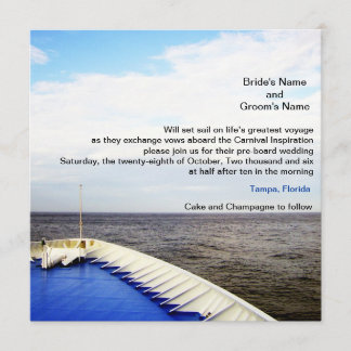 Voyage of Love | Cruise Ship/Destination Wedding Invitation