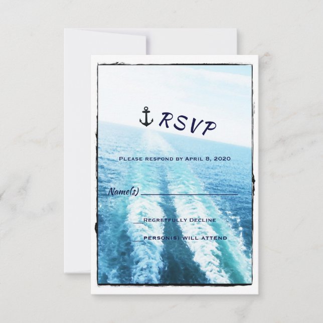 ©Voyage of Love/Cruise Ship/Destination Wedding RSVP Card (Front)