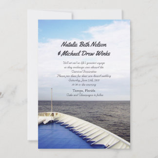 © Voyage of Love | Cruise Ship Yacht Wedding Invitation
