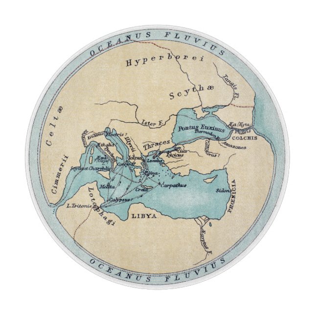 VOYAGE OF THE ARGONAUTS CUTTING BOARD (Front)