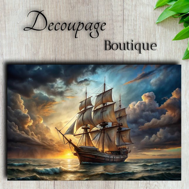 Voyage to Glory Majestic Tall Ship Decoupage Tissue Paper (Voyage to Glory Majestic Tall Ship Decoupage Tissue Paper)