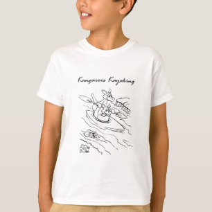 Voyage Travel Kangaroo Black Cartoonish T-Shirt
