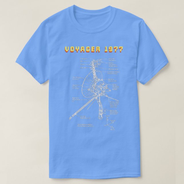 Voyager 1977 Shirt Space Probe Mission Tee  (Design Front)