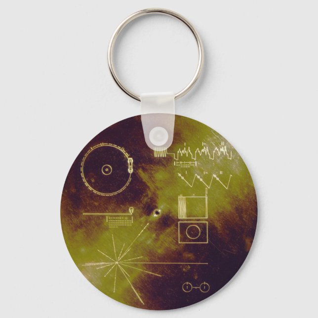 Voyager 1 and 2 Golden Record Sounds of Earth Key Ring (Front)