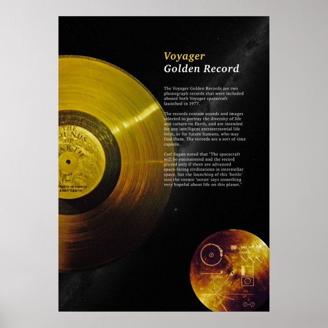 Voyager 1 Golden Record - Poster (Front)
