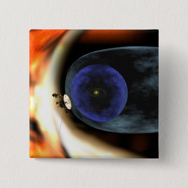 Voyager 2 spacecraft 15 cm square badge (Front)