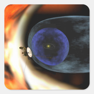 Voyager 2 spacecraft square sticker