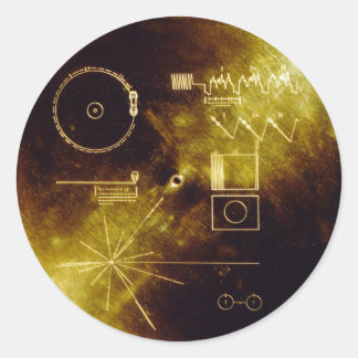 Voyager Golden Record Classic Round Sticker