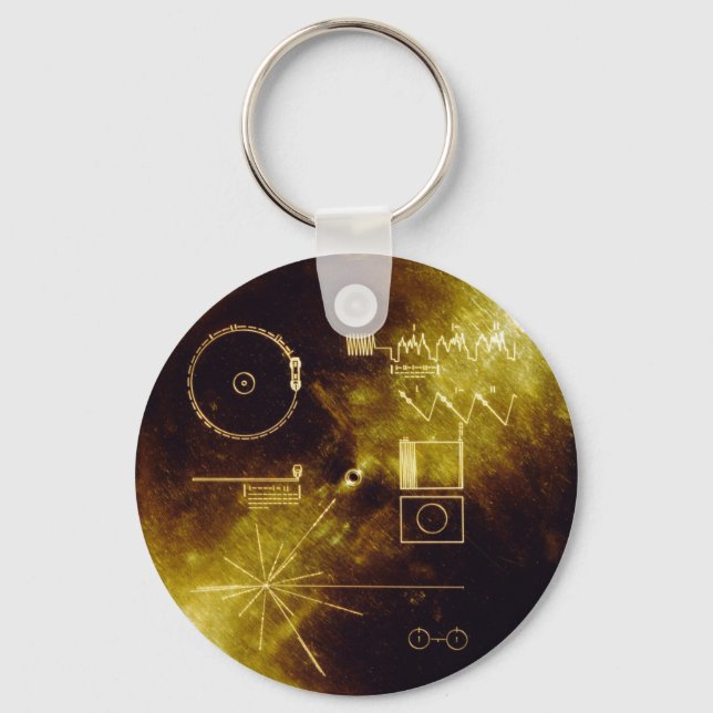 Voyager Golden Record Key Ring (Front)