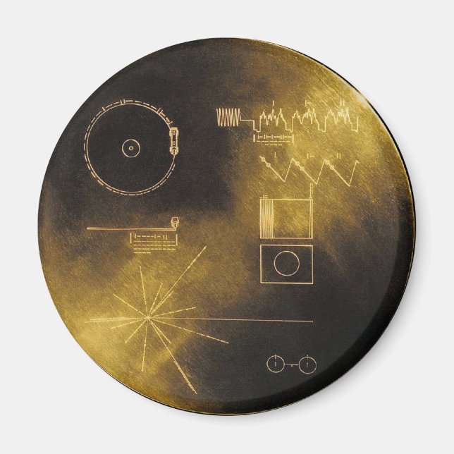 Voyager Golden Record Magnet (Front)