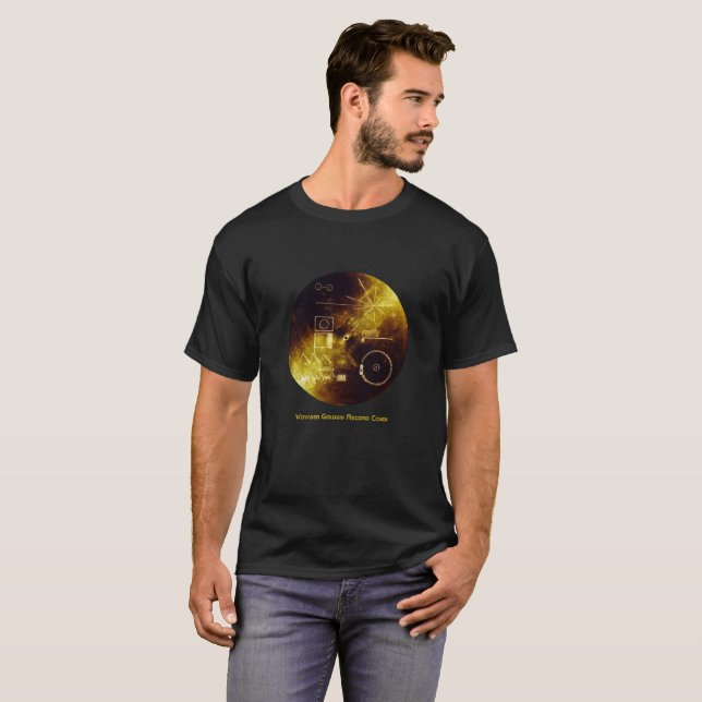 Voyager Spacecraft Golden Record Cover T-Shirt (Front Full)
