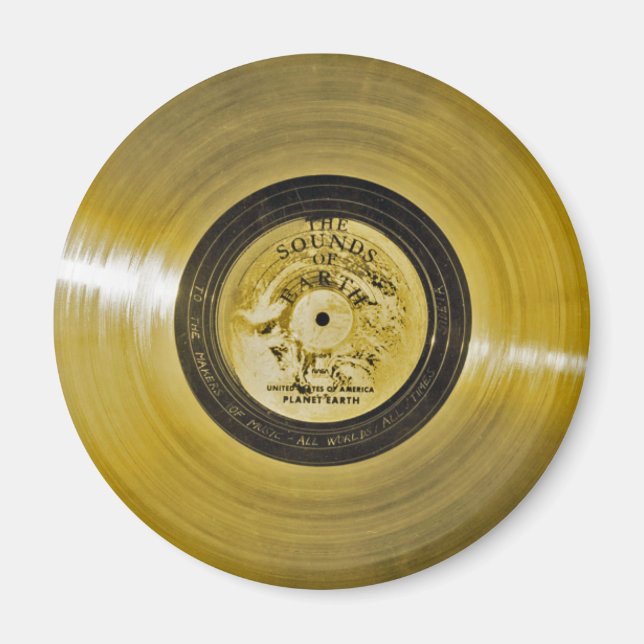 Voyager Spacecraft Golden Record Magnet (Front)