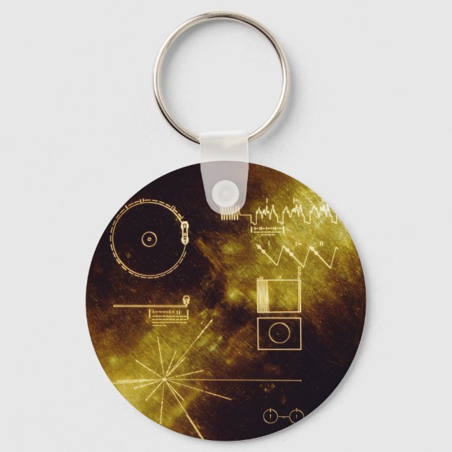 Voyager's Golden Record Key Ring (Front)