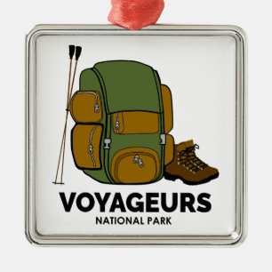 Voyageurs National Park Backpack Metal Tree Decoration
