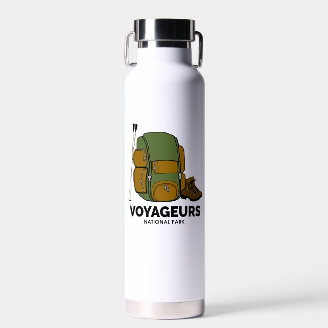 Voyageurs National Park Backpack Water Bottle (Front)