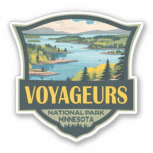 Voyageurs National Park Illustration Retro Badge
