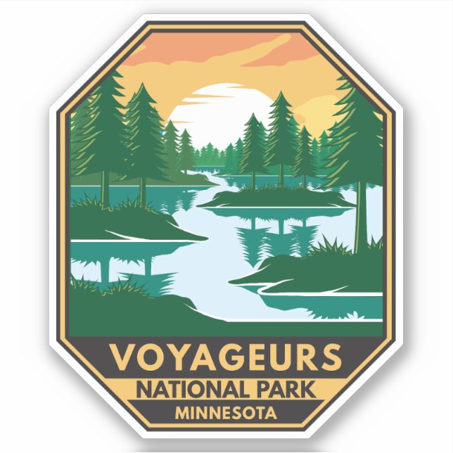Voyageurs National Park Minnesota Sunset Emblem (Front)