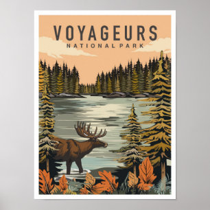 Voyageurs National Park Minnesota Travel Poster