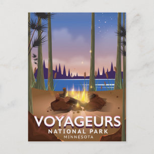 Voyageurs National Park Minnesota travel poster Postcard