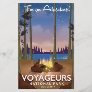 Voyageurs National Park Minnesota travel poster Stationery