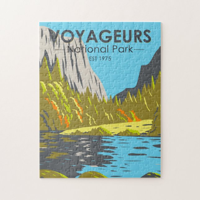 Voyageurs National Park Minnesota Vintage  Jigsaw Puzzle (Vertical)