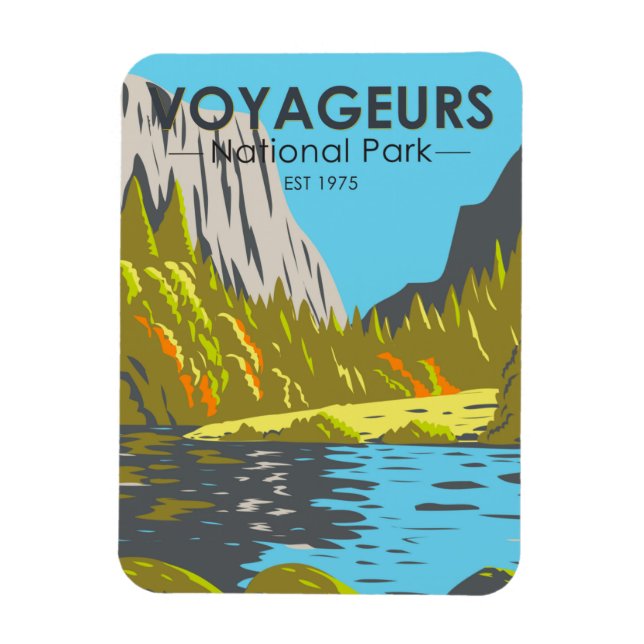 Voyageurs National Park Minnesota Vintage Magnet (Vertical)