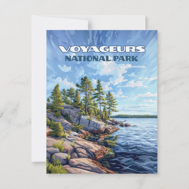 Voyageurs National Park Rainy Lake Minnesota Card (Front)