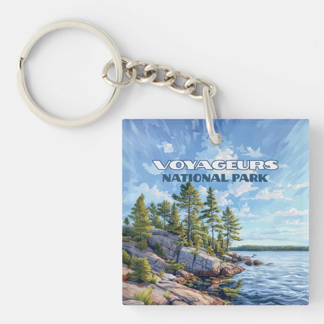 Voyageurs National Park Rainy Lake Minnesota Key Ring (Front)