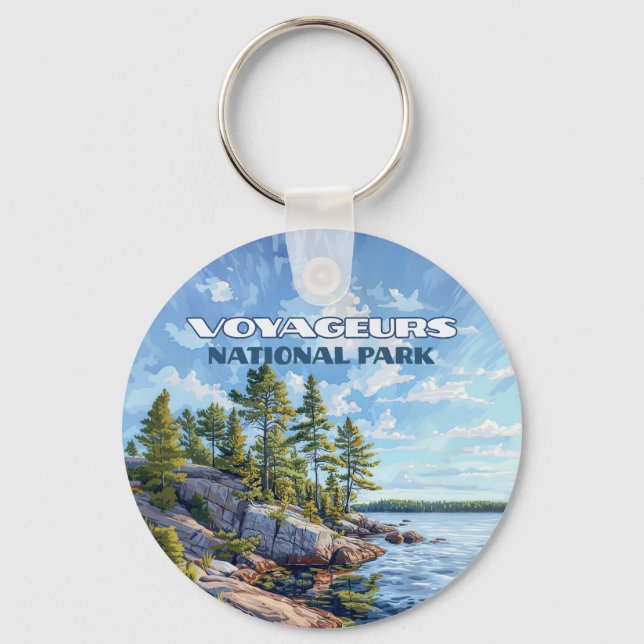 Voyageurs National Park Rainy Lake Minnesota Key Ring (Front)