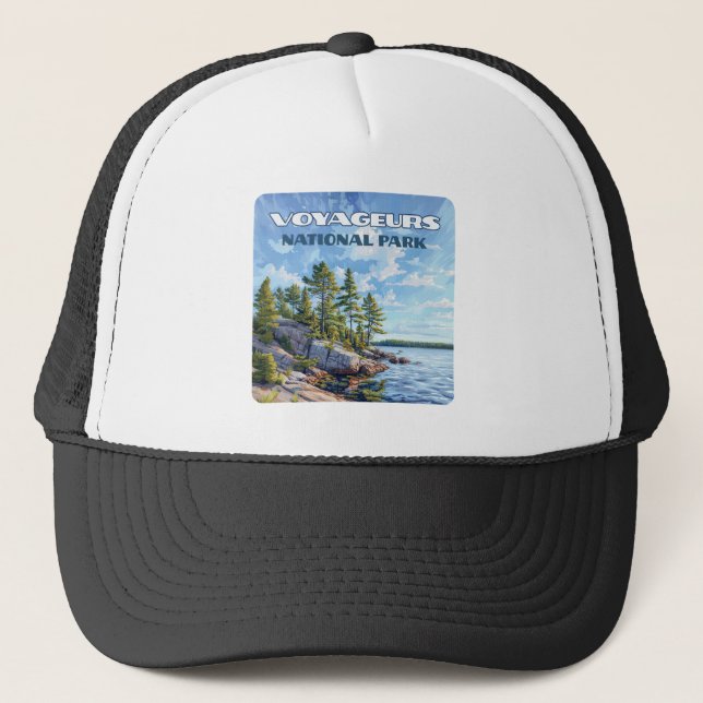 Voyageurs National Park Rainy Lake Minnesota Trucker Hat (Front)