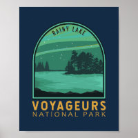 Voyageurs National Park Rainy Lake Vintage Emblem