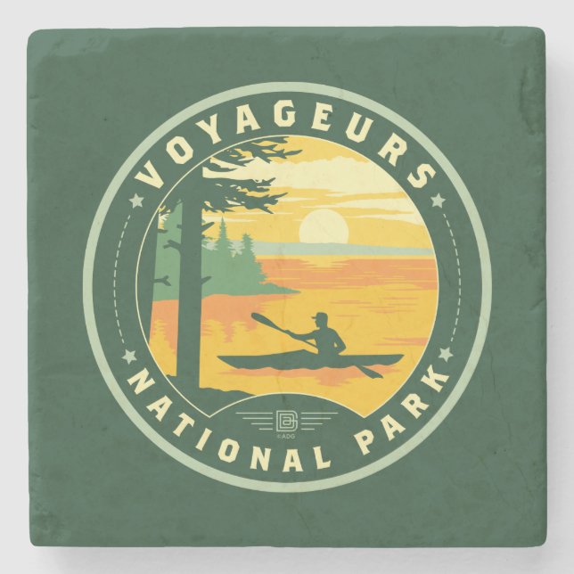 Voyageurs National Park Stone Coaster (Front)