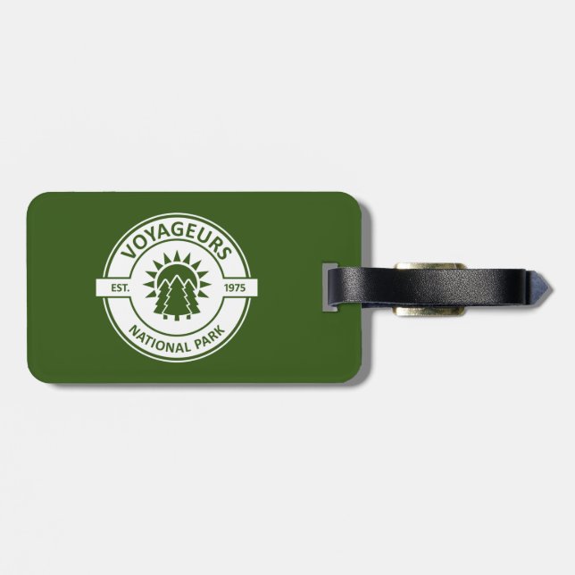 Voyageurs National Park Sun Trees Luggage Tag (Back Horizontal)