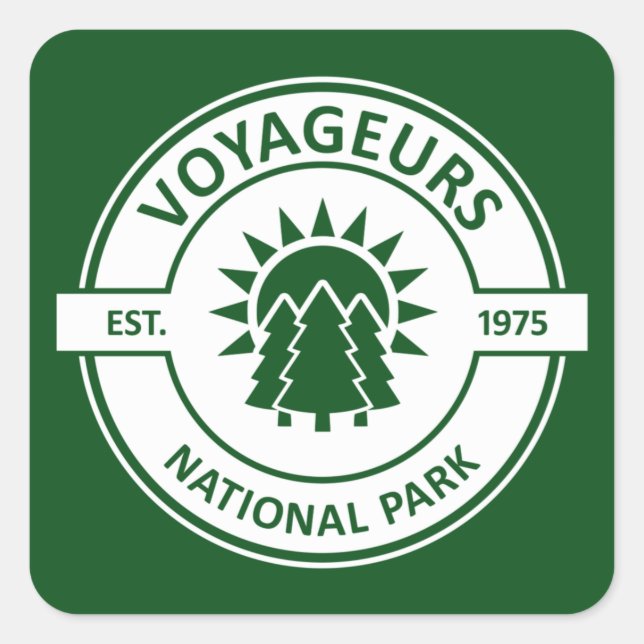 Voyageurs National Park Sun Trees Square Sticker (Front)