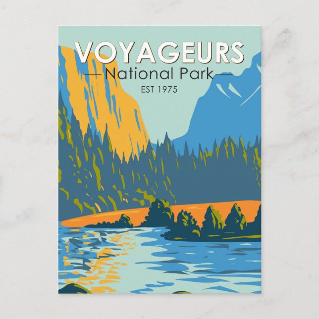 Voyageurs National Park Vintage Postcard (Front)