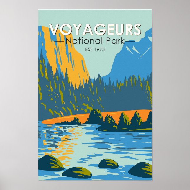 Voyageurs National Park Vintage Poster (Front)