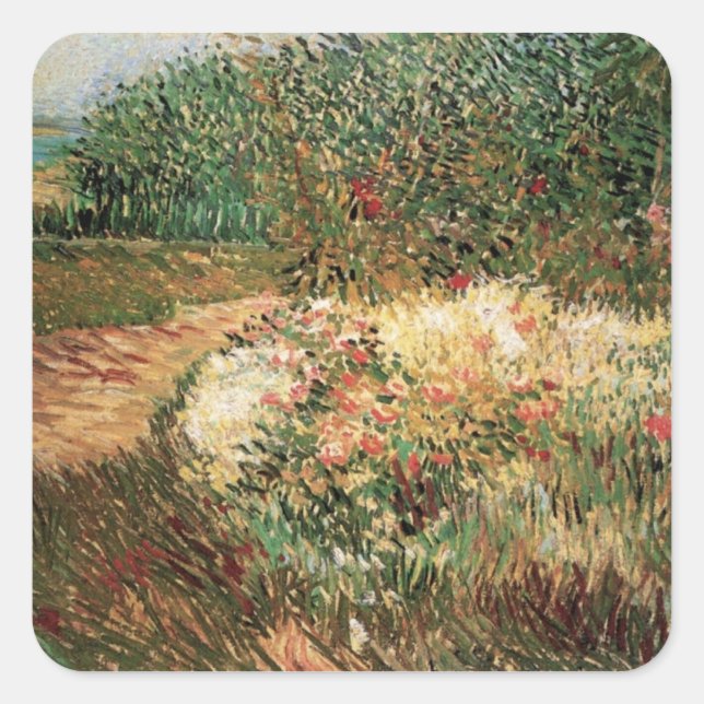 Voyer d'Argenson Park Asnieres by Vincent van Gogh Square Sticker (Front)