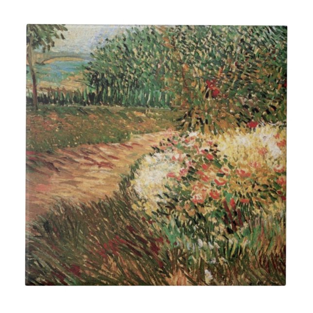 Voyer d'Argenson Park Asnieres by Vincent van Gogh Tile (Front)